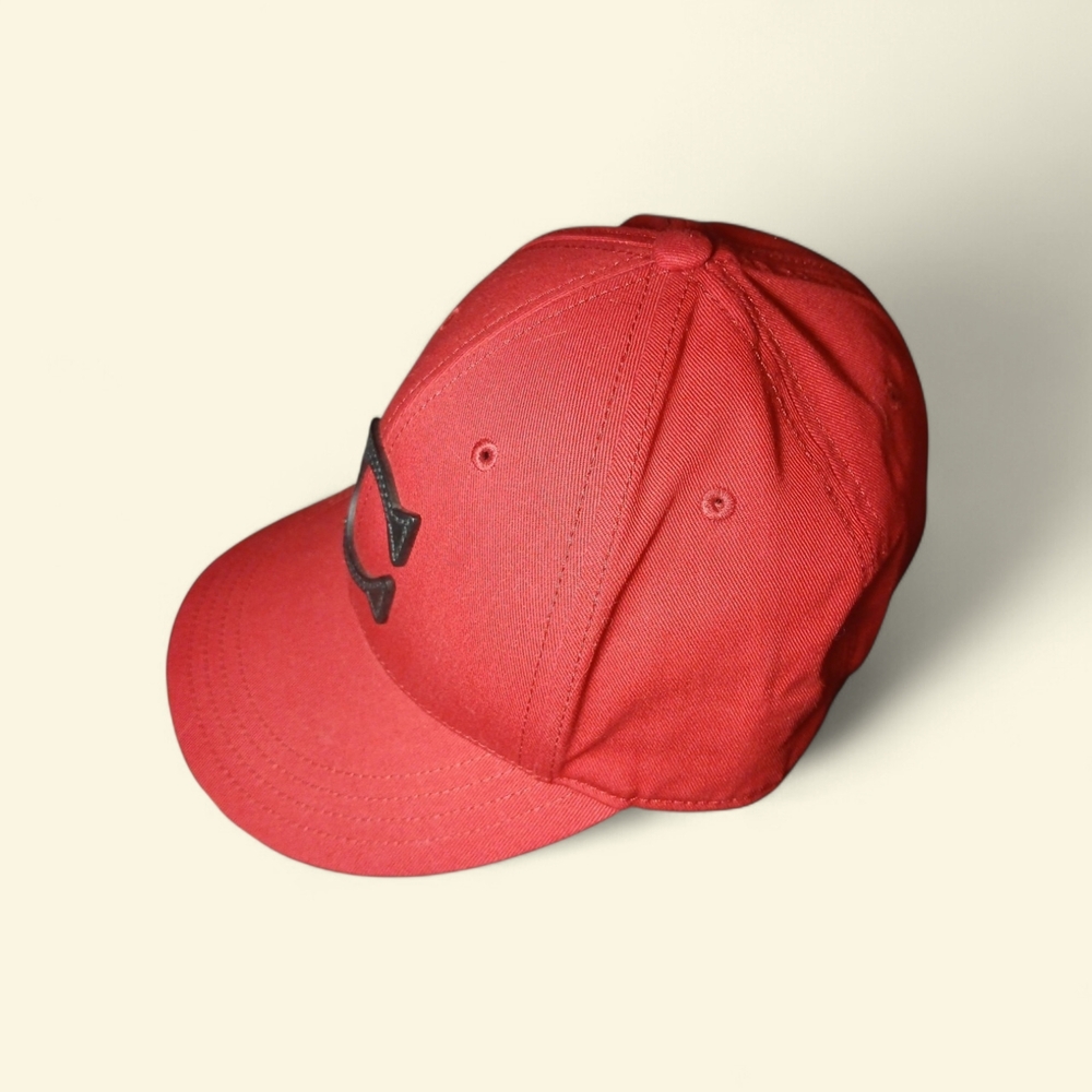 Coach Red Baseball Cap With Adjustable Leather Strap And Leather C Unisex OSFM - Picture 3 of 7